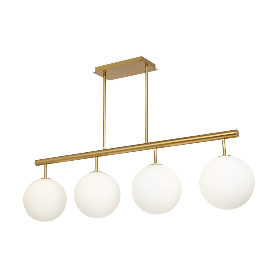 Artcraft Aurelia 4 Light Island/Pool Table, Brass