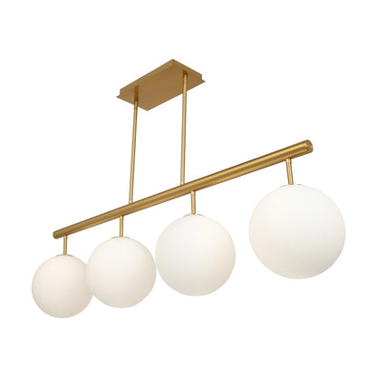 Artcraft Aurelia 4 Light Island/Pool Table, Brass