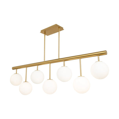 Artcraft Aurelia 7 Light Island/Pool Table, Brass