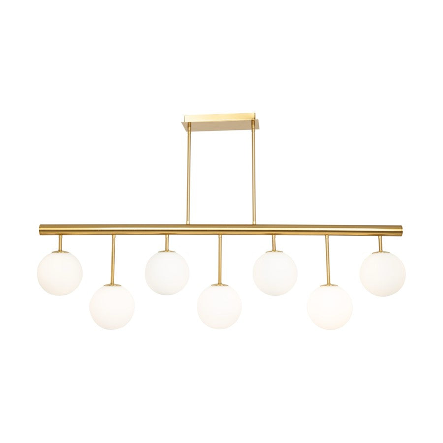 Artcraft Aurelia 7 Light Island/Pool Table, Brass