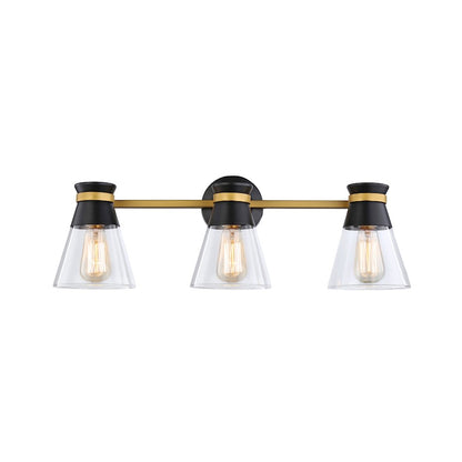 3 Light Bathroom Vanity Light, Black