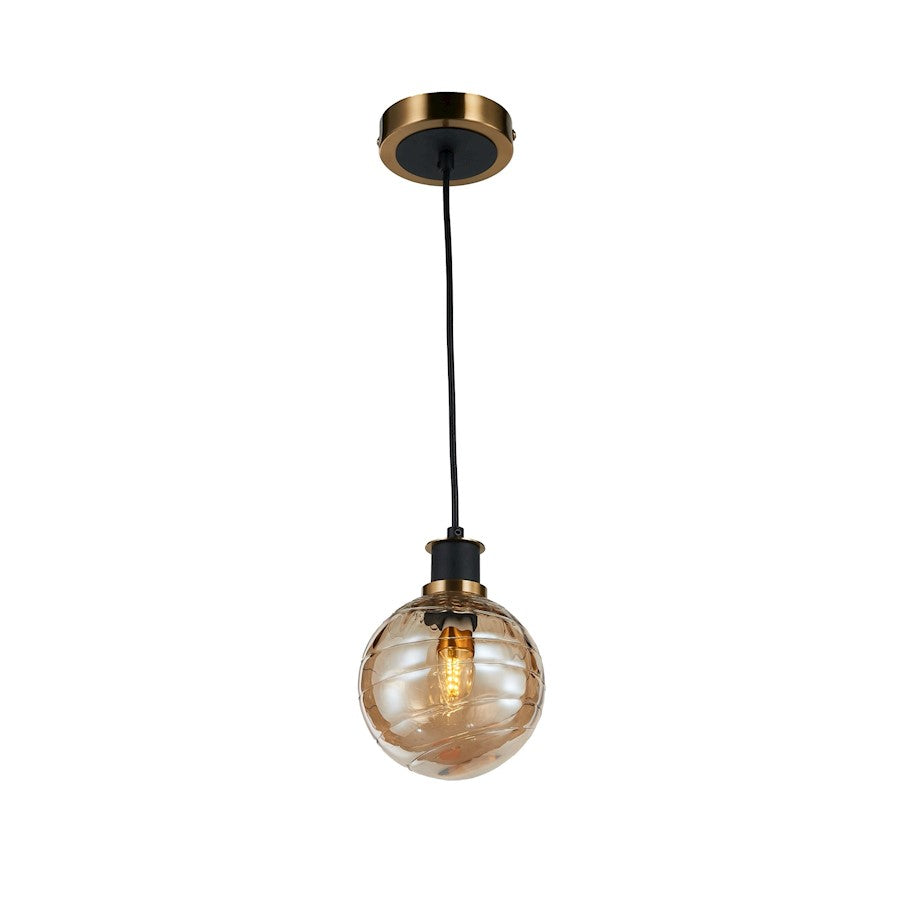 1 Light Pendant, Black