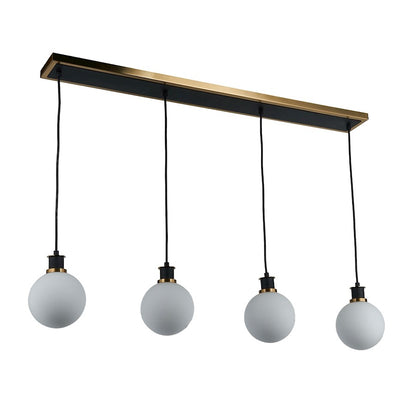 Artcraft Gem 4 Light Island/Pool Table, Black/Brushed Brass/White