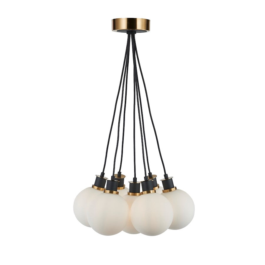 7 Light Pendant, Black