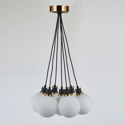 7 Light Pendant, Black