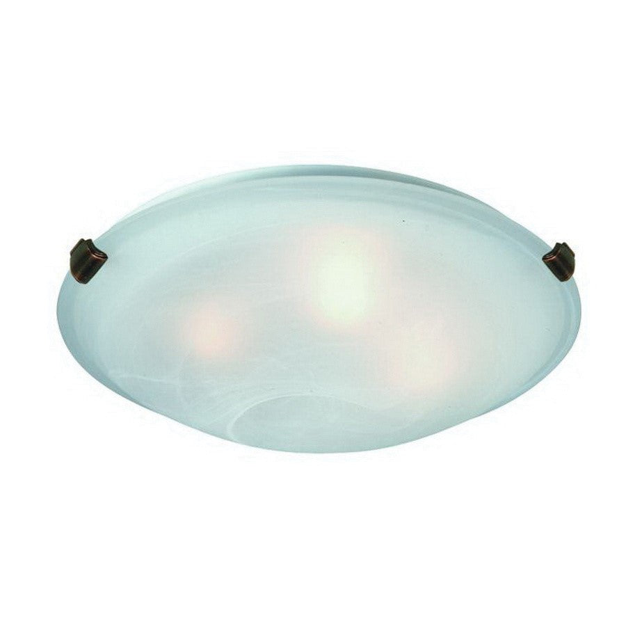 Artcraft Clip Flush 3 Light Flush Mount, Brunito - AC2352SPBU