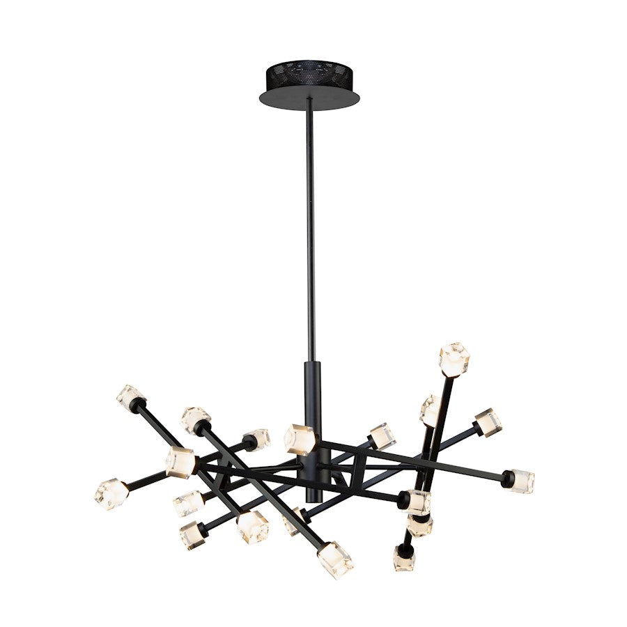 Artcraft Batton 12 Light Pendant, Black - AC6641BK