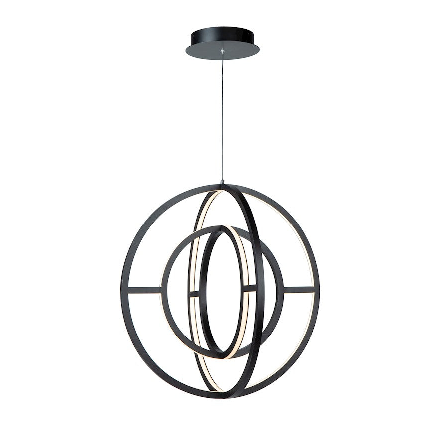 Artcraft Celestial 4 Light 65W LED Orb Chandelier, Matte Black - AC6659BK