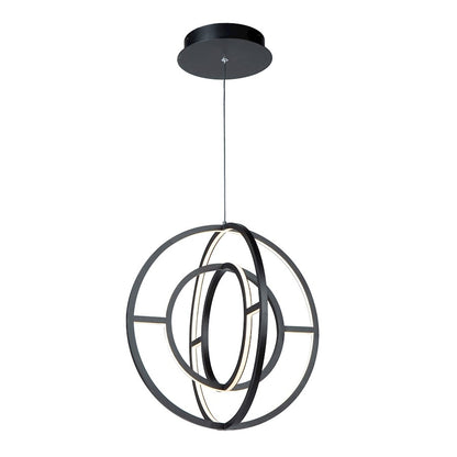 Artcraft Celestial 4 Light 16" 35W LED Orb Chandelier, Matte Black - AC6660BK