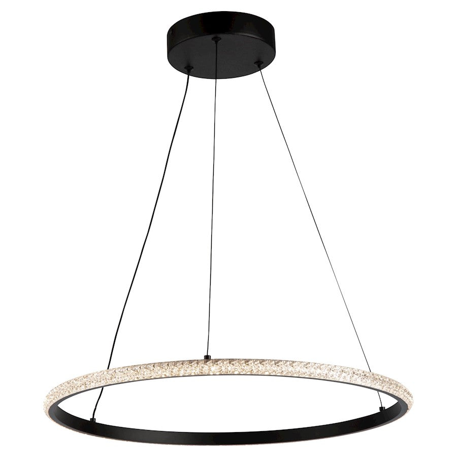 Artcraft Nova 2W 19" LED Pendant, Black - AC6711BK