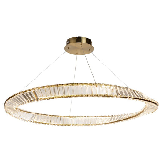 Artcraft Stella 40W LED Pendant, Brushed Brass/Clear - AC6720BB