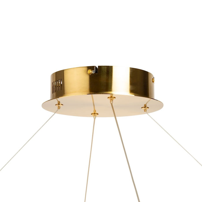 Artcraft Stella LED Pendant, Brushed Brass/Clear