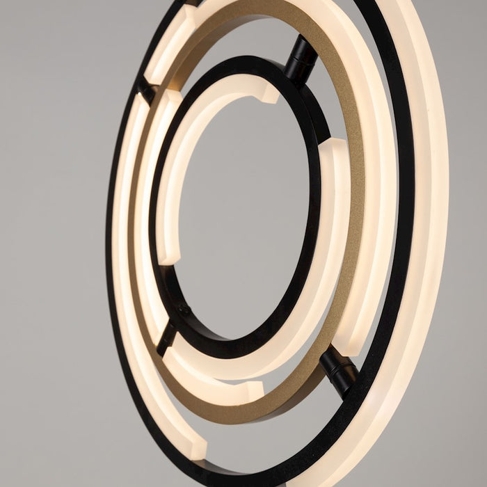 Artcraft Trilogy Integrated LED Semi-Flush Mount, Black/Brass