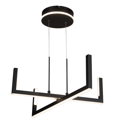 Artcraft Silicon Valley 24" Integrated LED Chandelier, Black - AC6774BK