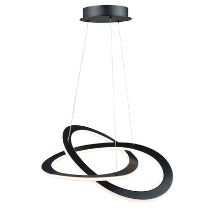 2 Light LED Chandelier, Black