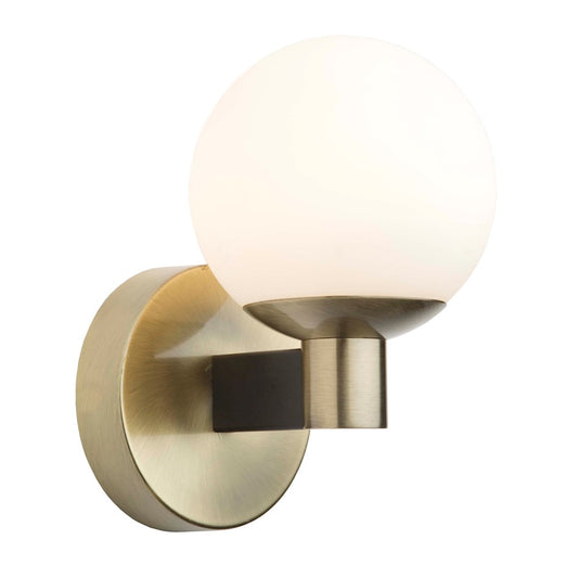 Artcraft Tilbury 1 Light 9" Wall Light, Matte Black & Brass - AC7091VB