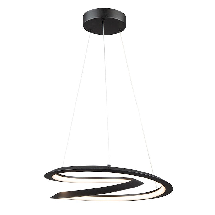 Artcraft Ara 24W LED Pendant, Black - AC7677BK