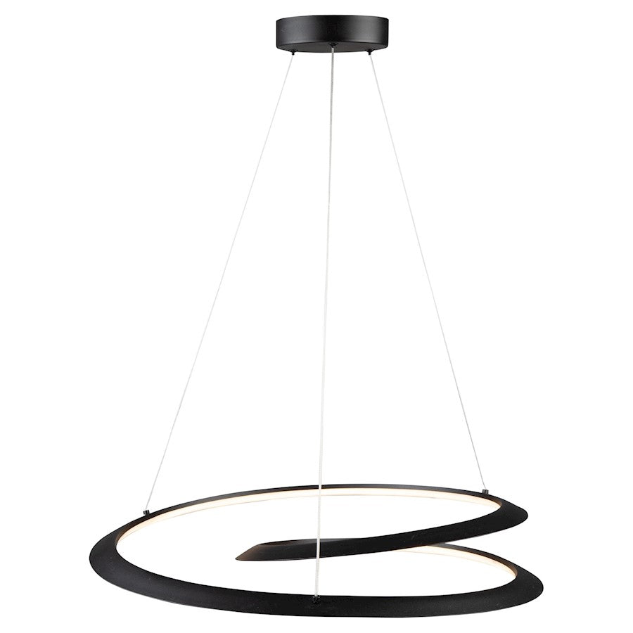 Artcraft Ara 30W LED Pendant, Black - AC7678BK