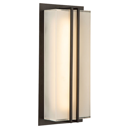 Artcraft Sausalito 15W LED 9190 Outdoor Wall Light, Black/Frosted - AC9190BK