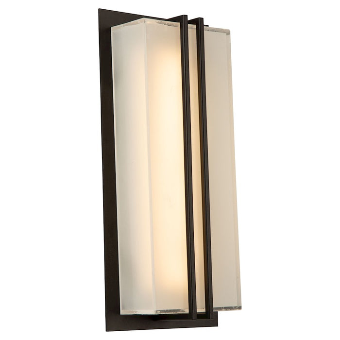 Artcraft Sausalito 15W LED 9190 Outdoor Wall Light, Black/Frosted