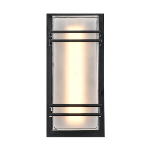Artcraft Sausalito 15W LED 9191 Outdoor Wall Light, Black/Frosted - AC9191BK