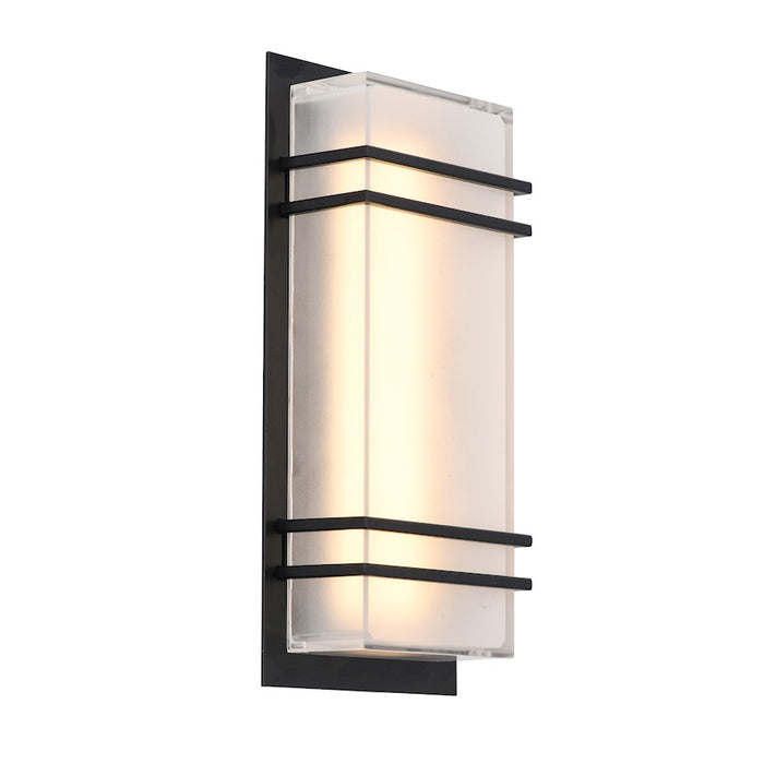 Artcraft Sausalito 15W LED 9191 Outdoor Wall Light, Black/Frosted