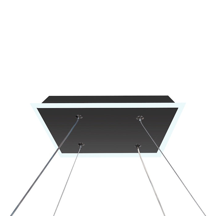 Artcraft Lazio 24" Integrated Square LED Chandelier, Black