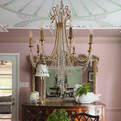 Arcadia Chandelier, Antique Gold