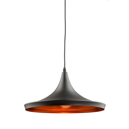 Artcraft Connecticut 1 Light Pendant, Matte Black & Copper - JA802