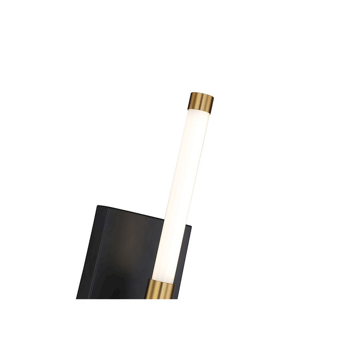 Artcraft Infiniti 1-Light Integrated LED Sconce, Matte Black/Brass