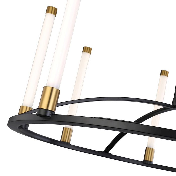 Artcraft Infiniti Integrated LED Chandelier, Black/Brass