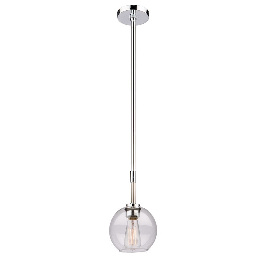 Artcraft Hamilton 1 Light Pendant, Chrome & Brushed Nickel - SC13120CB