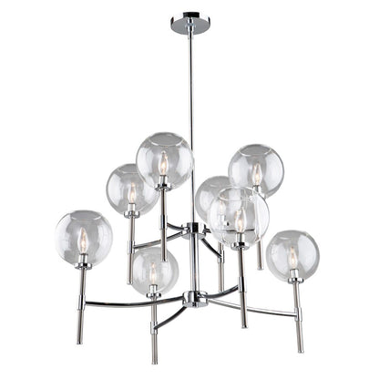 Artcraft Hamilton 8 Light 24" Chandelier, Chrome & Brushed Nickel - SC13128CB