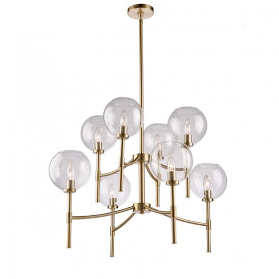 Artcraft Hamilton 8 Light 24" Chandelier, Satin Brass - SC13128SB