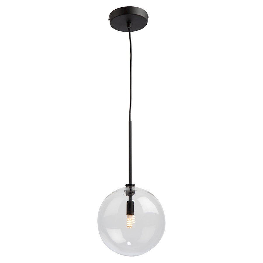 Artcraft Pinpoint 1 Light Pendant, Black/Clear - SC13191BK