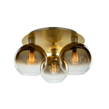 Artcraft Morning Mist Semi-Flush Mount, Gold/Clear