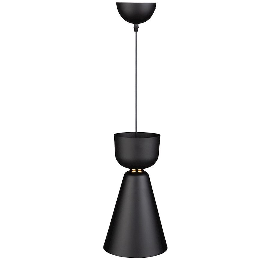 1 Light Pendant, Matte Black