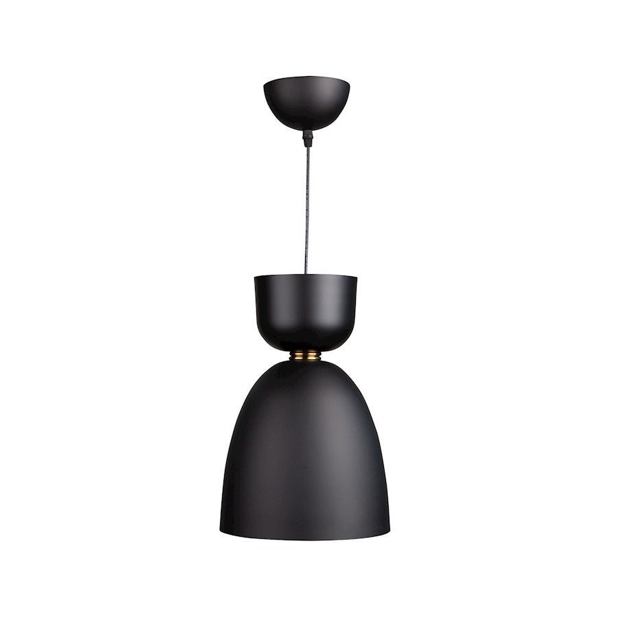 1 Light Pendant, Matte Black