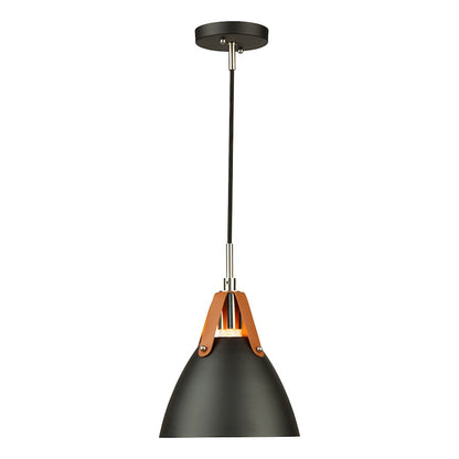 1 Light Pendant, Black/Black