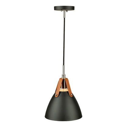 1 Light Pendant, Black/Black