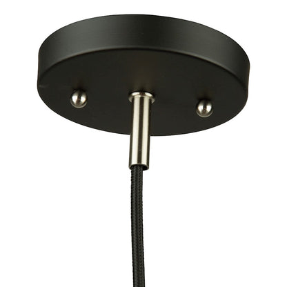 1 Light Pendant, Black/Black