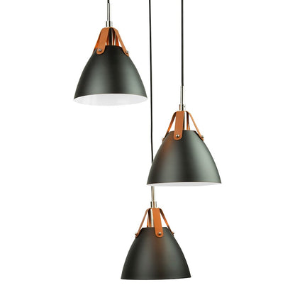 3 Light Pendant, Black/Black