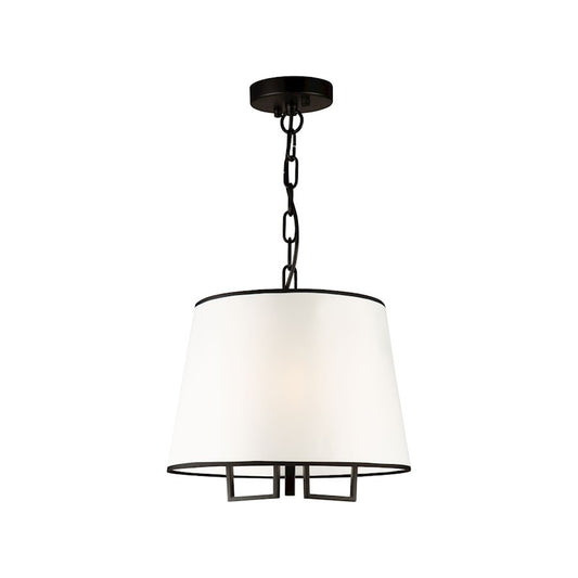 Artcraft Coco 3 Light Pendant, Black/White - SC13340BK