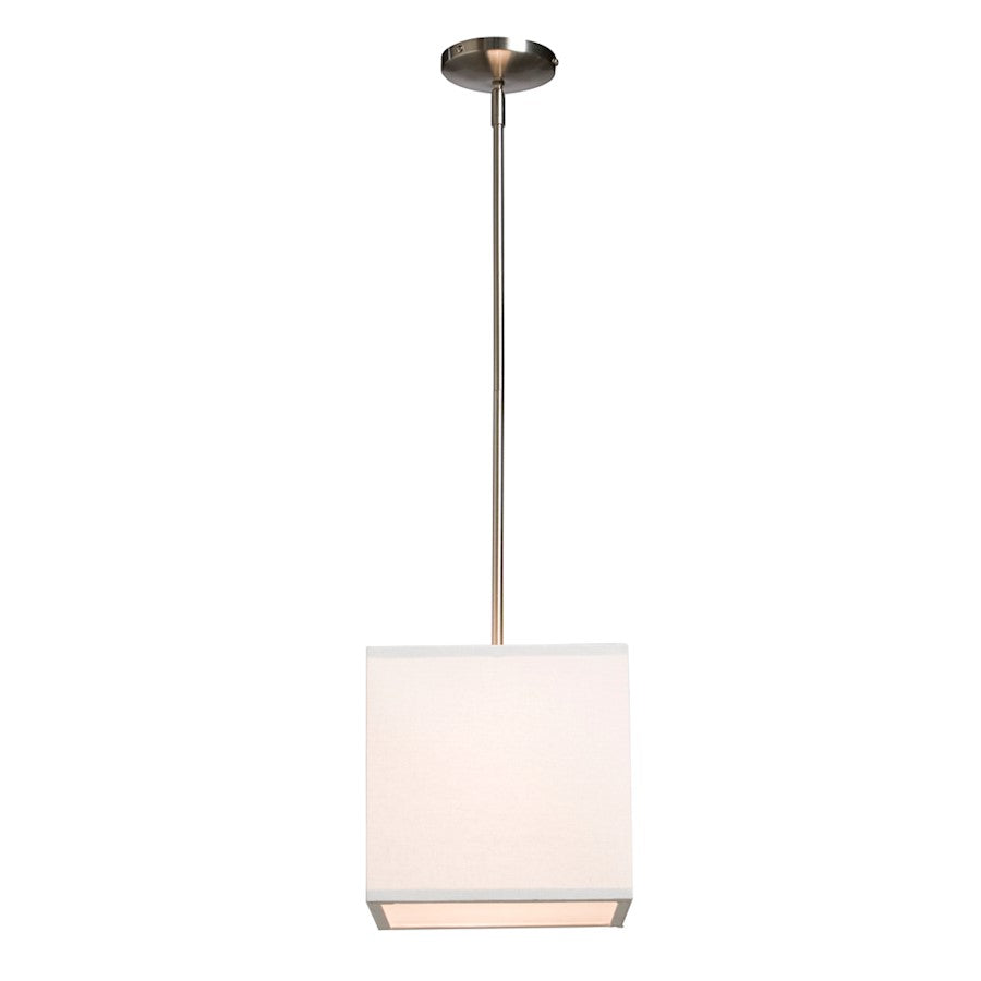 Artcraft Mercer Street 1 Light 10" Pendant, White - SC542WH