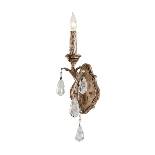 Corbett Lighting Amadeus 1 Lt Wall Sconce, Bronze/Italian Drops - 163-11-SGL