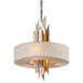 Corbett Lighting Modernist 4 Lt Pendant, Silver/Gold/HB Ivory - 207-44-SS-WSL-GL