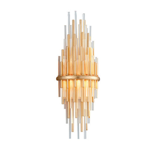 Corbett Lighting Theory 1Lt Wall Sconce, Tall Gold/SS/- 238-12-GL-SS