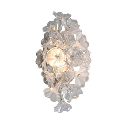 Corbett Lighting Jasmine 1 Light Wall Sconce, Silver Leaf/Clear - 269-11-SL