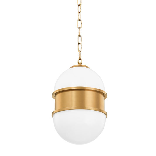 Corbett Lighting Broomley 1 Light Pendant, Vintage Brass - 272-41-VB