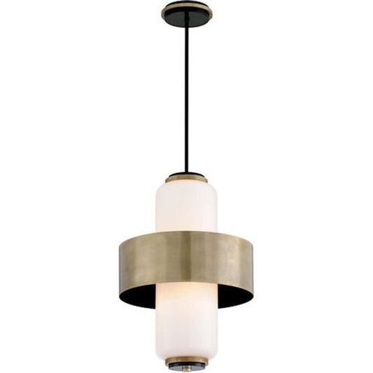 Corbett Lighting Melrose 4 Lt Pendant, Vintage Brass/Opal White - 275-44-VB-SBK